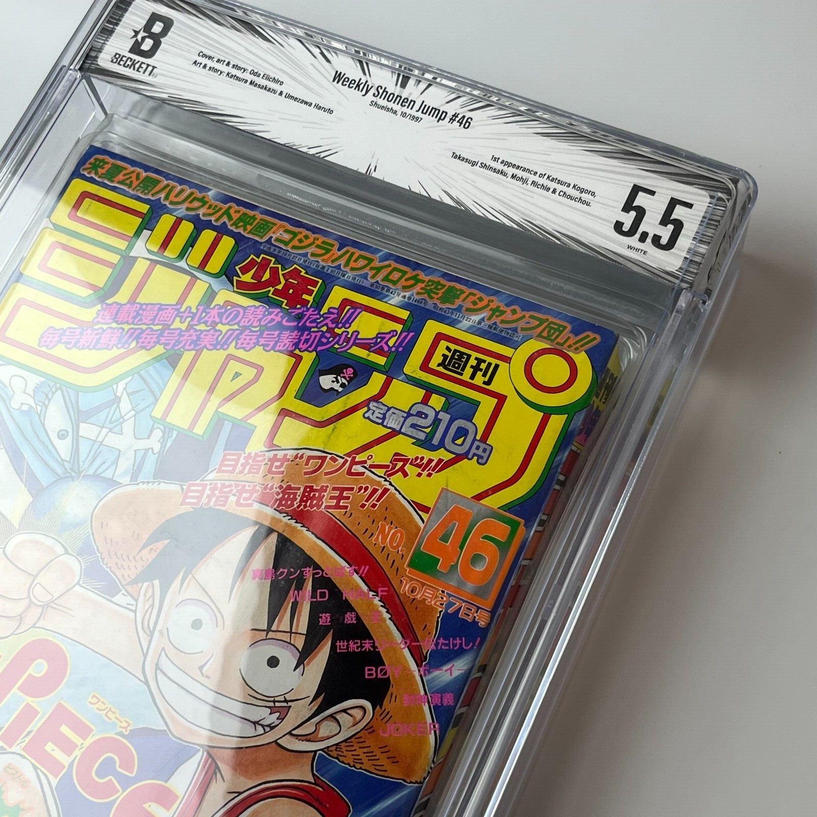 BGS 5.5 Weekly Shonen Jump 1997 #36 2nd One Piece! Luffy Manga AUTHENTICATED