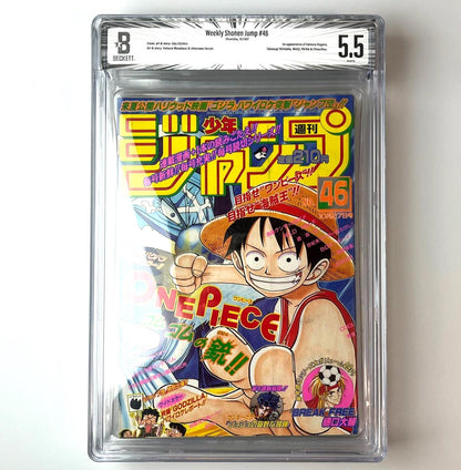 BGS 5.5 Weekly Shonen Jump 1997 #36 2nd  One Piece! Luffy Manga AUTHENTICATED